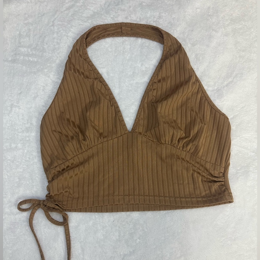 *SHEIN* Brown Backless Crop Top Women’s